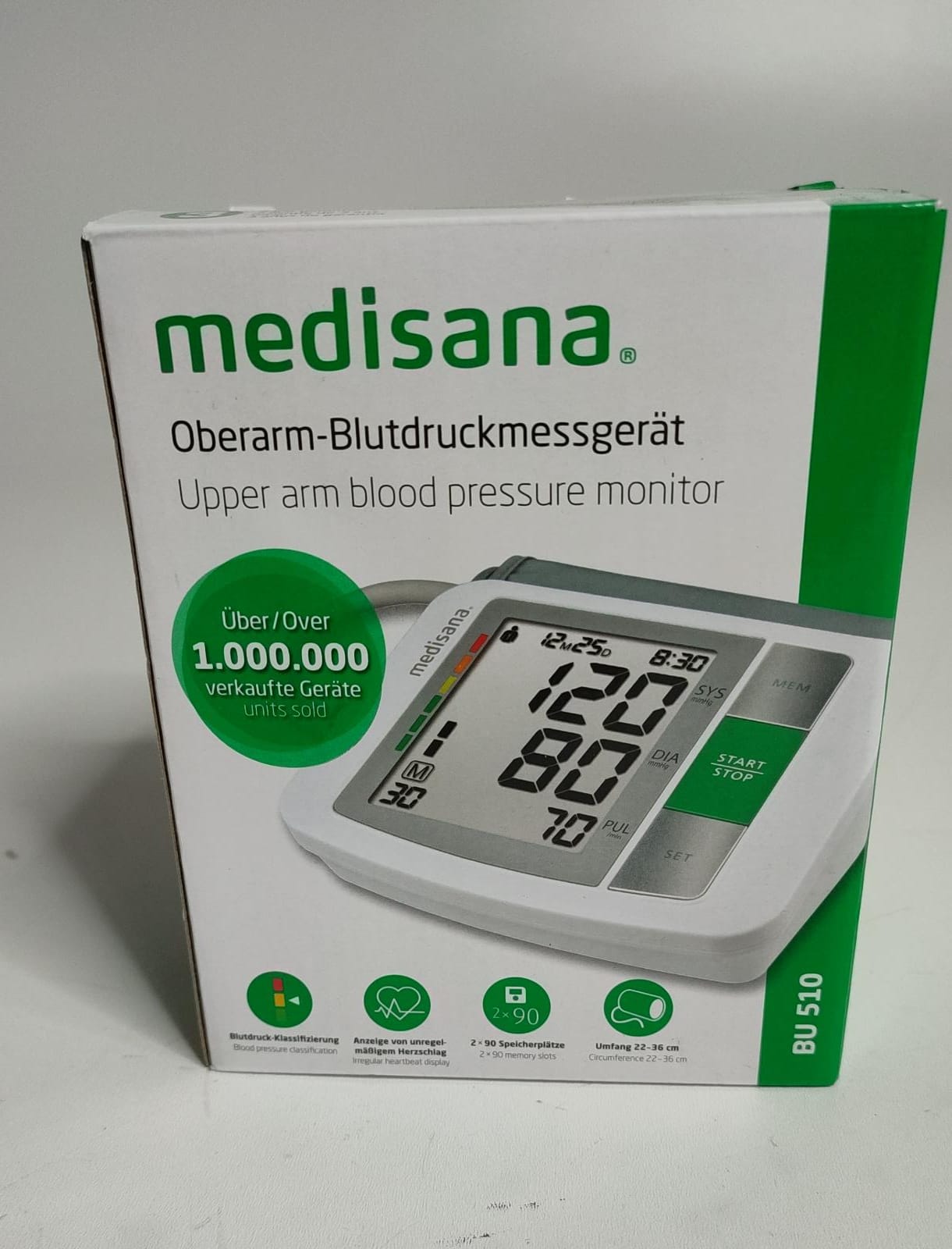 Tensiometru electronic de brat Medisana BU 510, Alb – Onetime Deal